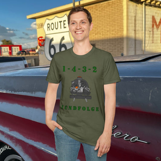 Zundfolge RanchRod Garage 1-4-3-2 Engine Firing Order T-Shirt