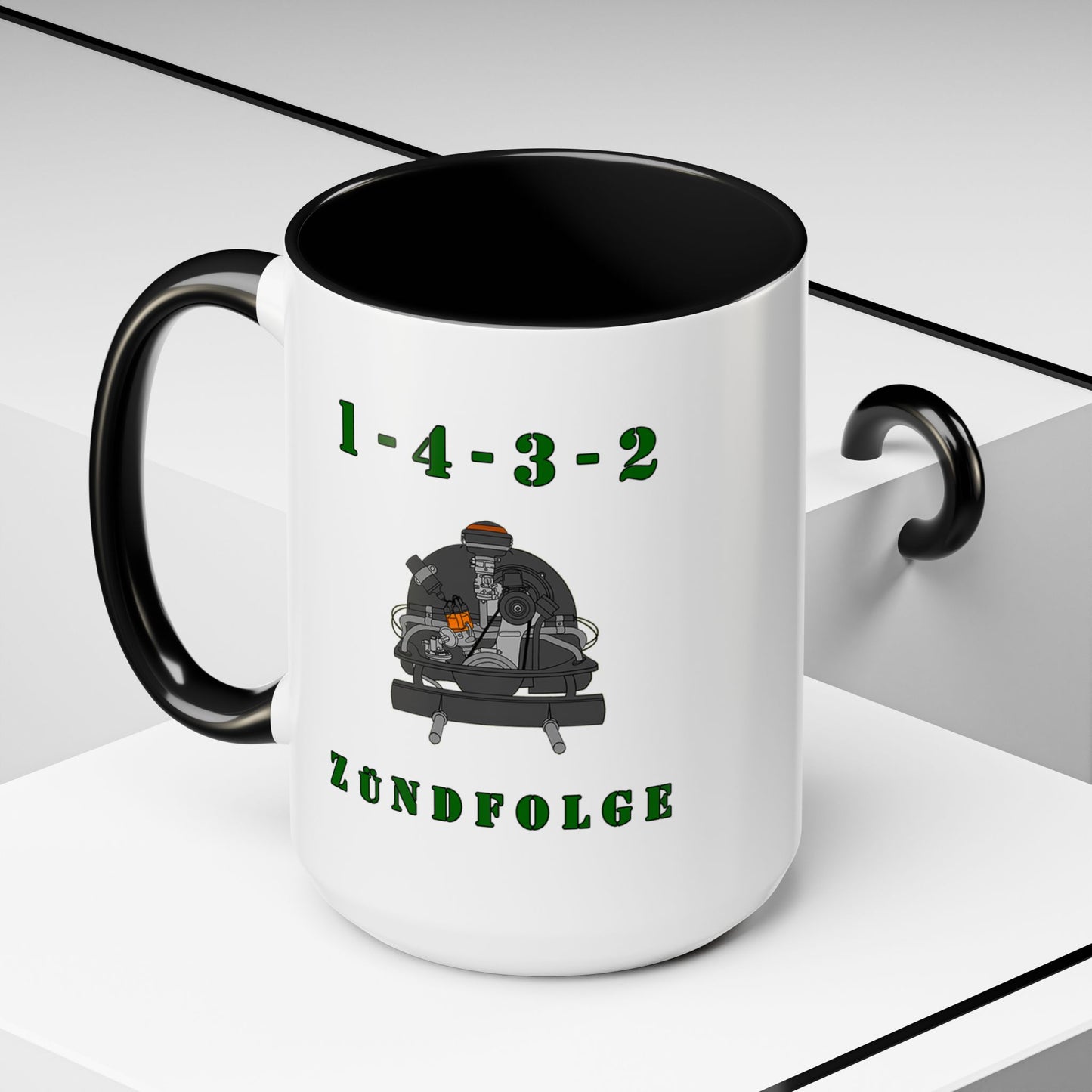 Zundfolge RanchRod Garage 'engine' Coffee Mug (11, 15oz) 1-4-3-2 Firing Order