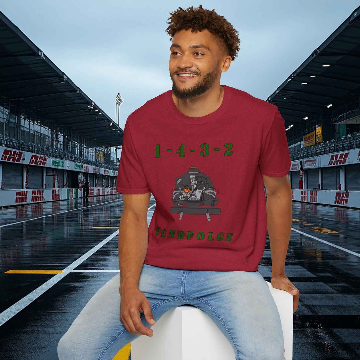 Zundfolge RanchRod Garage 1-4-3-2 Engine Firing Order T-Shirt