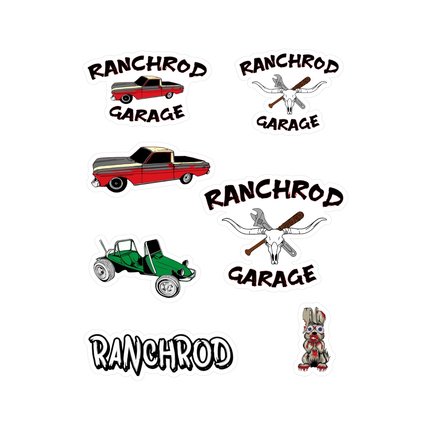 RanchRod Garage Kiss-Cut Vinyl Decals