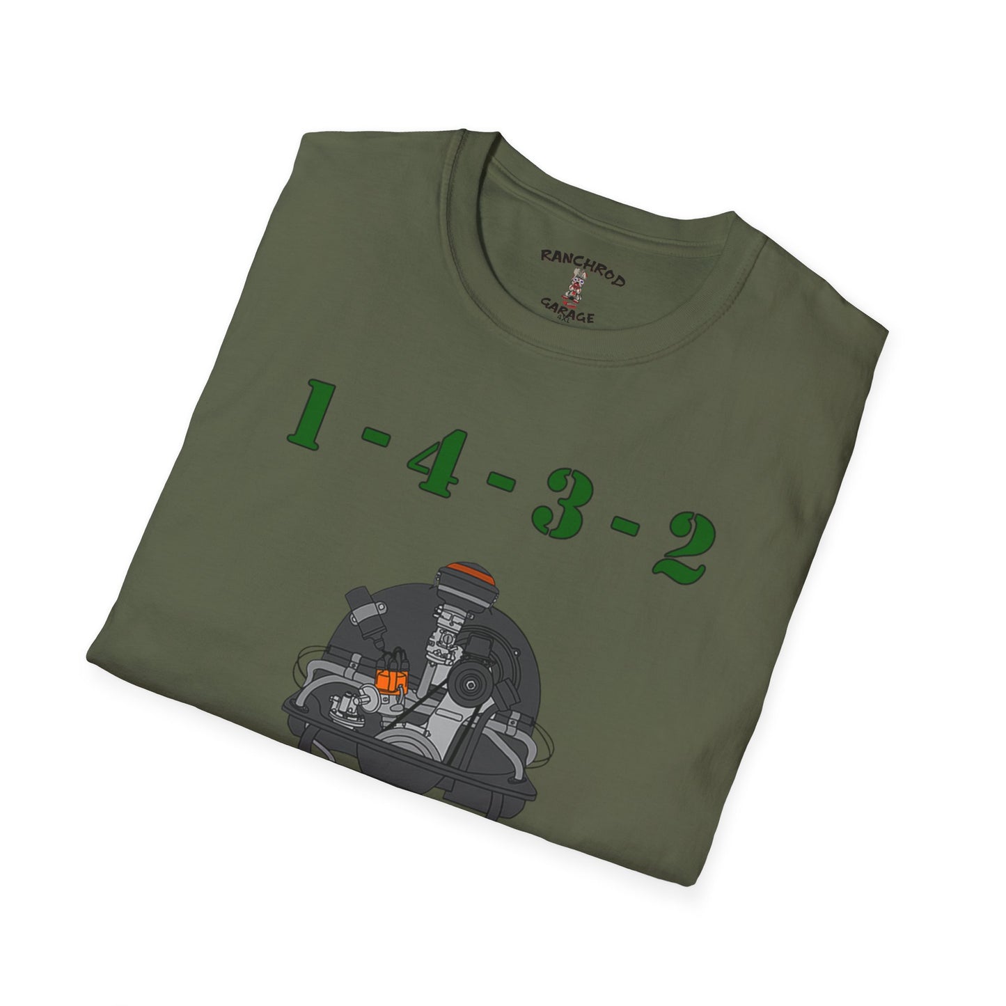 Zundfolge RanchRod Garage 1-4-3-2 Engine Firing Order T-Shirt