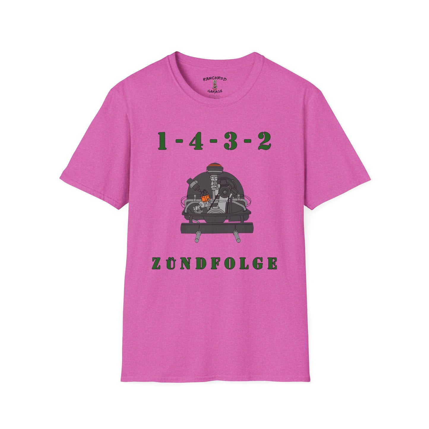 Zundfolge RanchRod Garage 1-4-3-2 Engine Firing Order T-Shirt