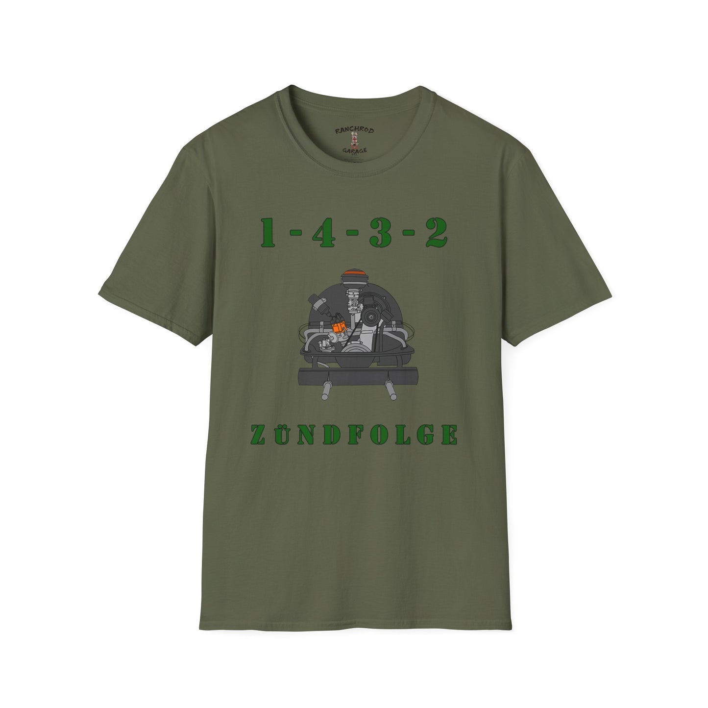 Zundfolge RanchRod Garage 1-4-3-2 Engine Firing Order T-Shirt