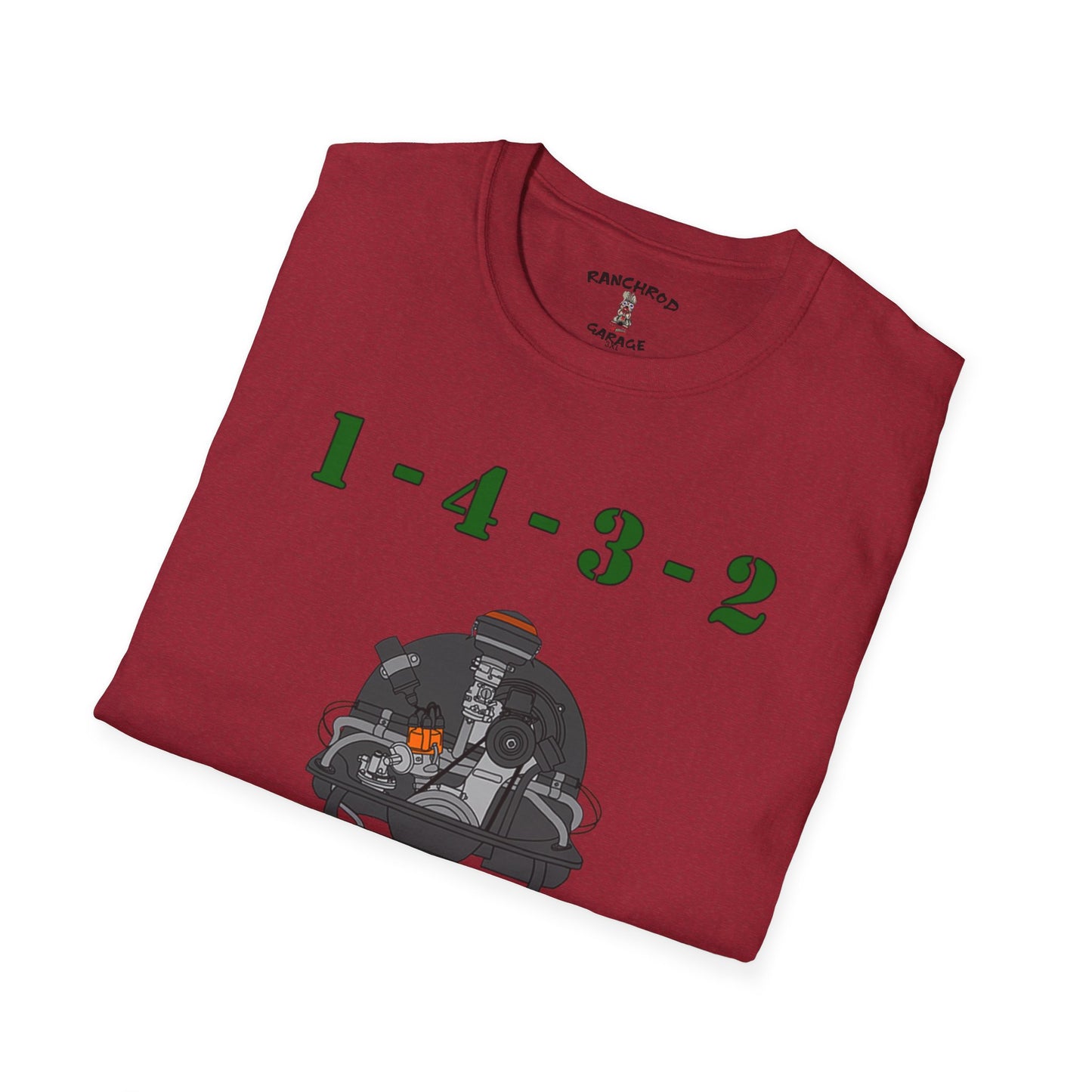 Zundfolge RanchRod Garage 1-4-3-2 Engine Firing Order T-Shirt
