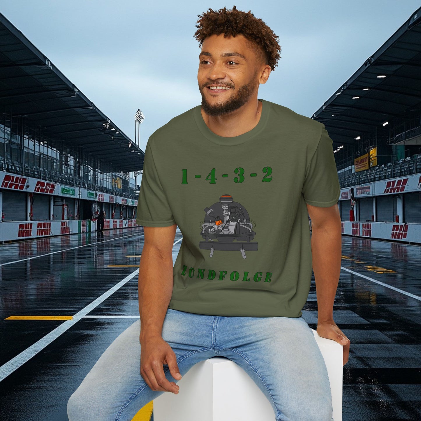 Zundfolge RanchRod Garage 1-4-3-2 Engine Firing Order T-Shirt