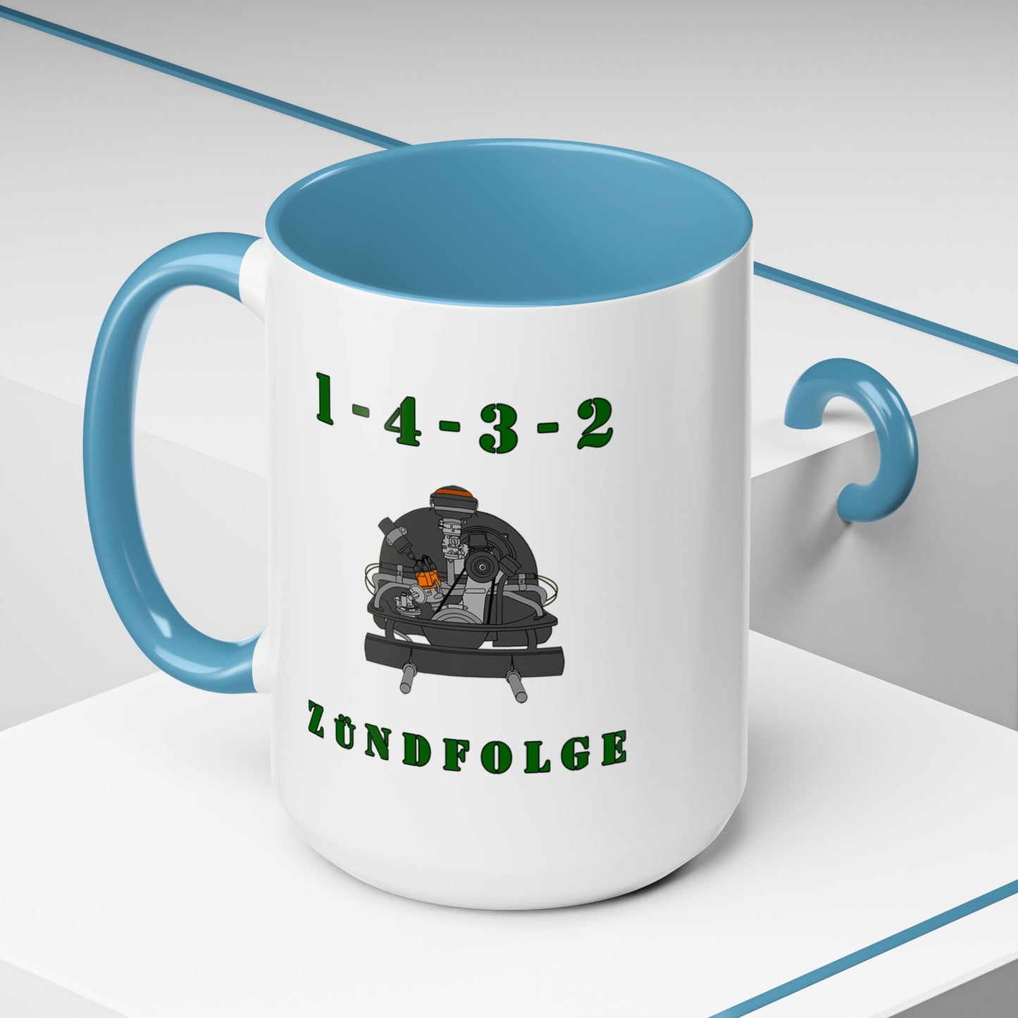 Zundfolge RanchRod Garage 'engine' Coffee Mug (11, 15oz) 1-4-3-2 Firing Order
