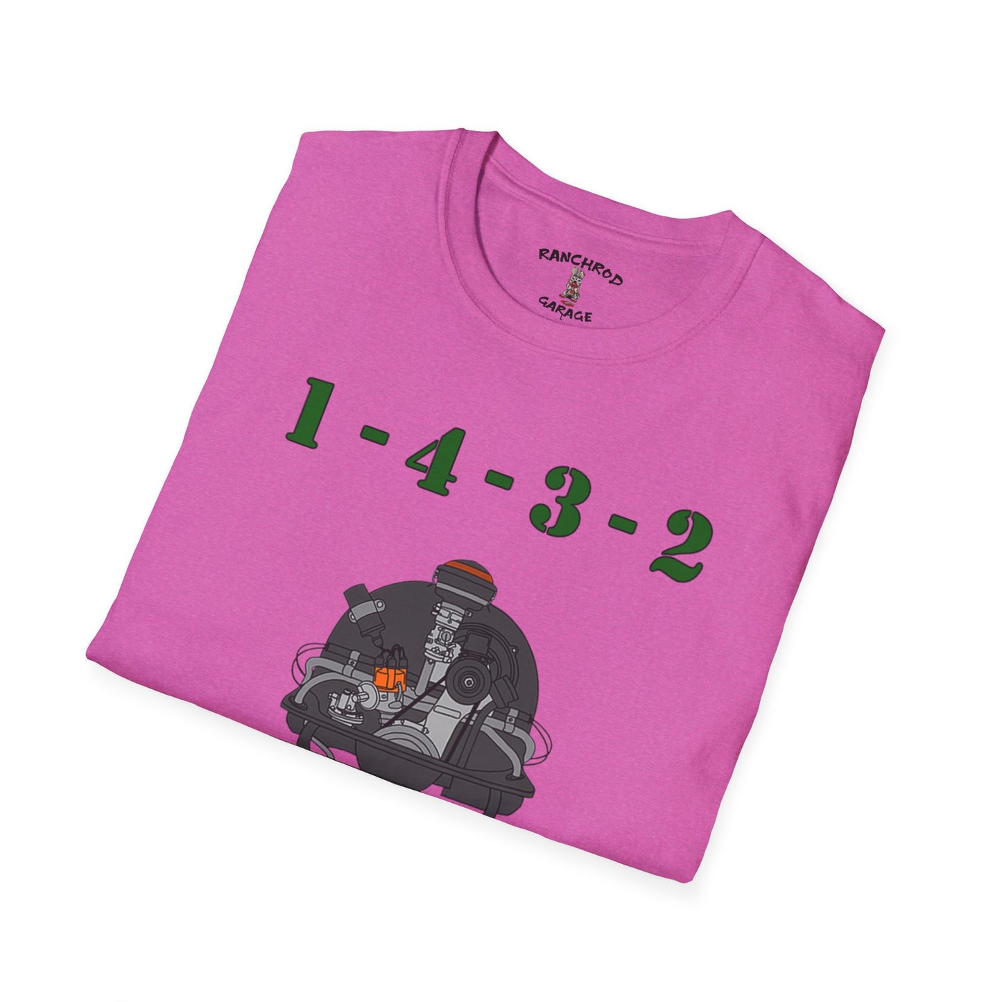Zundfolge RanchRod Garage 1-4-3-2 Engine Firing Order T-Shirt