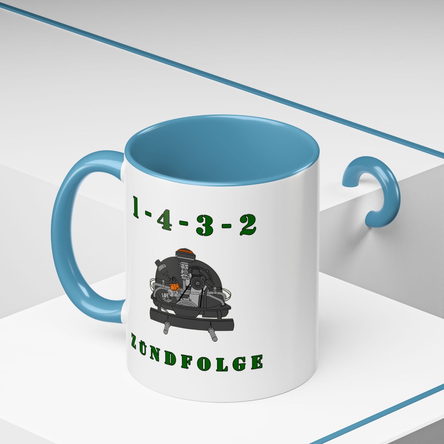 Zundfolge RanchRod Garage 'engine' Coffee Mug (11, 15oz) 1-4-3-2 Firing Order