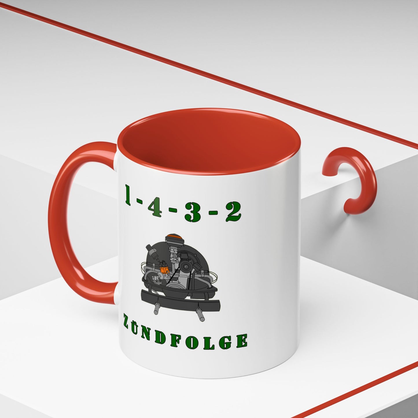 Zundfolge RanchRod Garage 'engine' Coffee Mug (11, 15oz) 1-4-3-2 Firing Order
