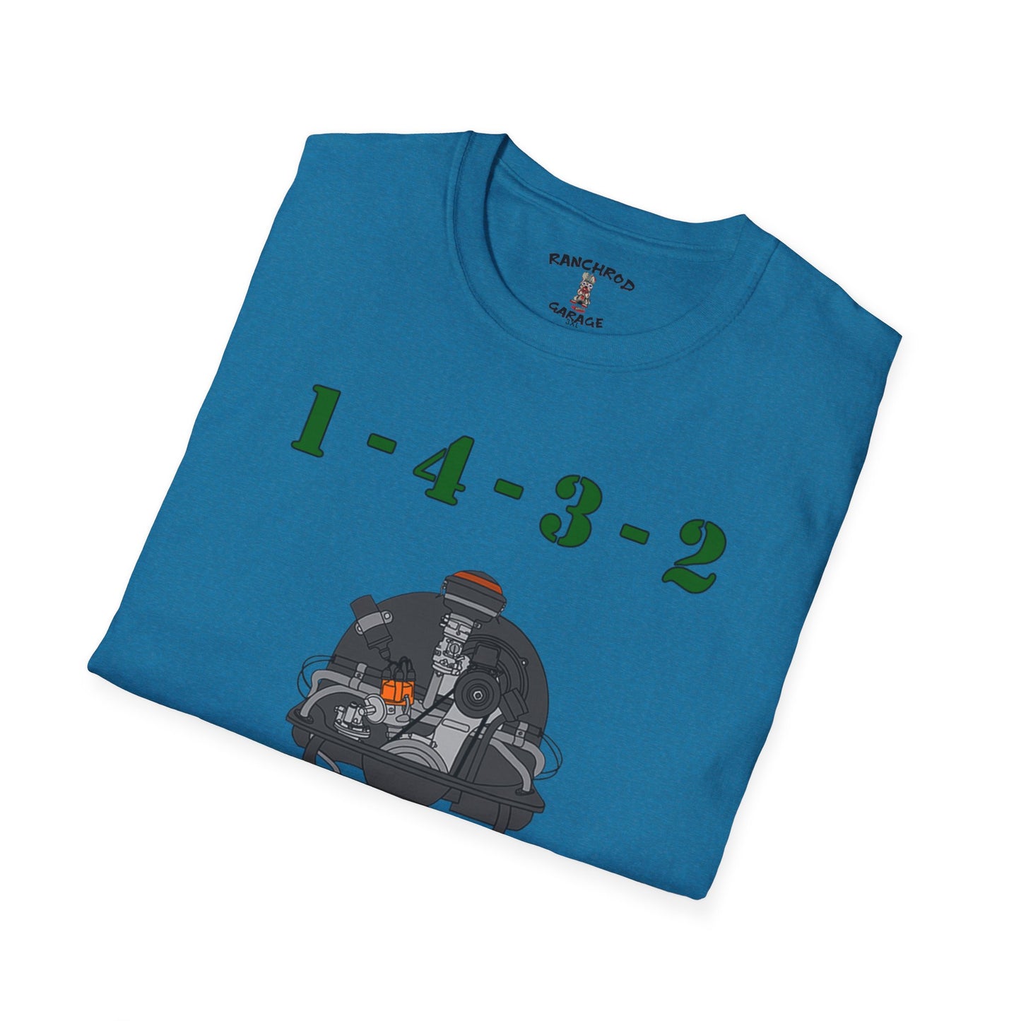 Zundfolge RanchRod Garage 1-4-3-2 Engine Firing Order T-Shirt
