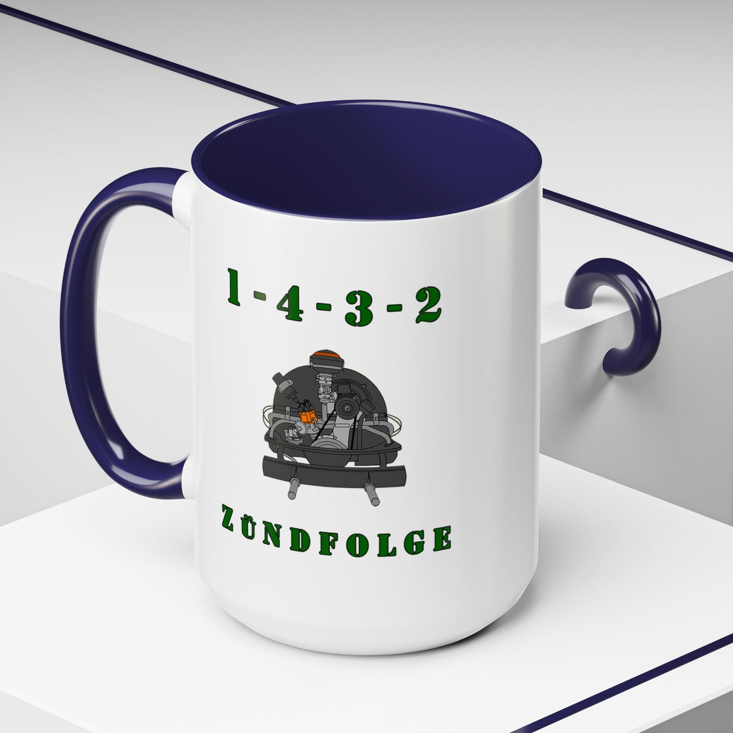 Zundfolge RanchRod Garage 'engine' Coffee Mug (11, 15oz) 1-4-3-2 Firing Order